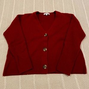 Madewell Cameron Ribbed Cardigan Sweater in Coziest Yarn